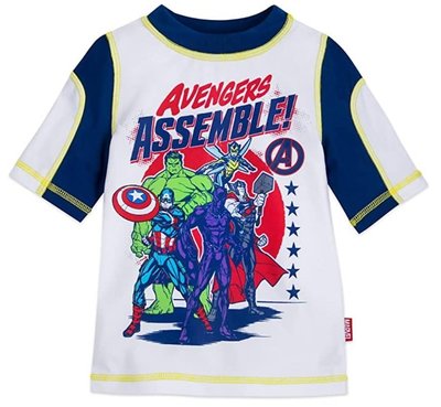 預購 美國帶回 漫威英雄 Marvel Avengers 男童 復仇者聯盟 夏日 泳衣 上衣 戲水