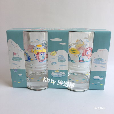 [Kitty 旅遊趣] Hello Kitty 玻璃對杯 凱蒂貓 冰原系列 水杯 玻璃杯 禮物 送禮