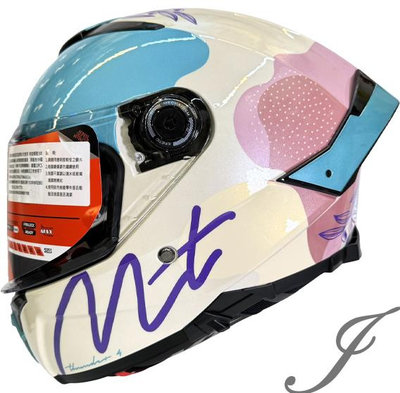 《JAP》MT THUNDER 4 SV SMOOTH彩繪 粉 全罩式 安全帽 排扣📌折價400元