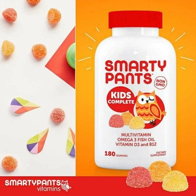 SmartyPants, Kids Formula，兒童維他命 免運 複合和歐米伽-3，草莓香蕉/柑橘/檸檬，180 粒軟糖
