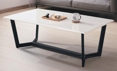 【N D Furniture】台南在地家具-超值經典工業風黑鐵腳人造石面130cm大茶几WB