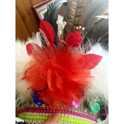 【綺妹手創雜貨】阿美族 公主帽羽毛 新娘花 原住民服飾材料
