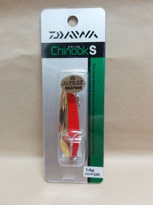 【欣の店】DAIWA CHINOOK S 湯匙亮片 14g #GR 淡水海水通用湯匙 鮭魚鱒魚紅魽