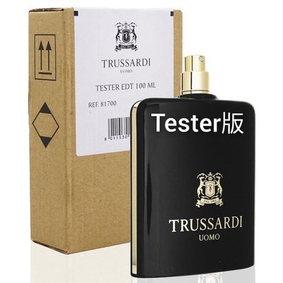 TRUSSARDI UOMO 百年紀念款 男性淡香水100ml-Tester版，市價：3680元，公司貨，下單前請先詢