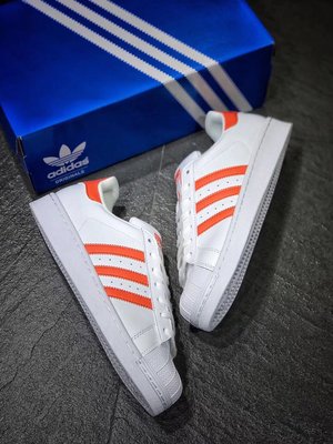 Adidas Originals Superstar 貝殼頭 白橘 運動休閒鞋 男女鞋G27807