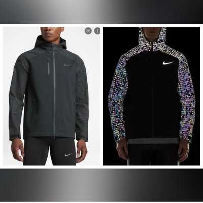 Nike Hypershield Flash 3M Running Jacket 防水外套 超亮炫彩反光 L號