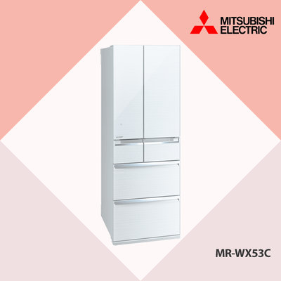 三菱MITSUBISHI  玻璃鏡面六門變頻冰箱目錄 水晶白 MR-WX53C 歡迎議價