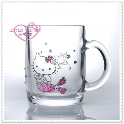 小花花日本精品♥ Hello Kittyx Crystal Scen 施華洛世奇 玻璃杯/香檳杯 美人魚11134107