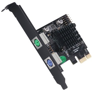 伽利略 PCI-E to PS/2+USB2.0 前置9pin 轉接卡 (PEISLR4)