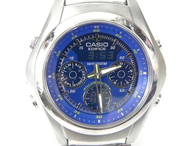 [專業模型] 三眼錶 [CASIO EFA-114] 卡西歐 圓型 [藍色面]三眼石英/時尚/軍/日本錶