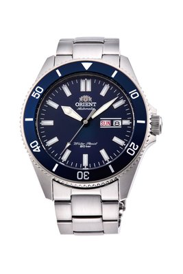 [時間達人]可議ORIENT東方錶 水鬼錶 藍水鬼系列200m 潛水錶 機械錶鋼帶款 藍色 日期星期RA-AA0009L