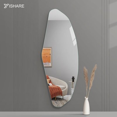 現貨熱銷-Yishare 簡約創意裝飾鏡家用異形壁掛全身藝術穿衣鏡服裝店試衣鏡爆款