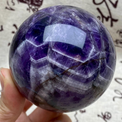 e1天然紫水晶球擺夢幻紫色水晶居家飾品，原石打磨，隨手一拍， 水晶 擺件 原石【天下奇物】66
