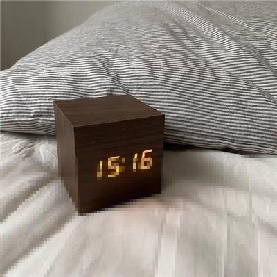 ins復古木質可愛LED時鐘起床神器高顏值強行叫醒鬧鐘