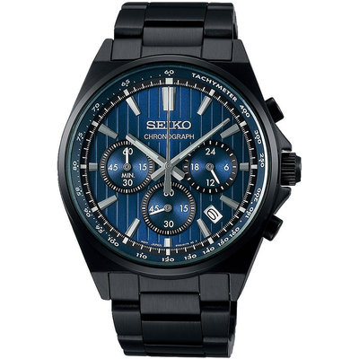 SEIKO 精工 CS系列 條紋設計計時腕錶-41mm(8T63-01T0U/SBTR035J)