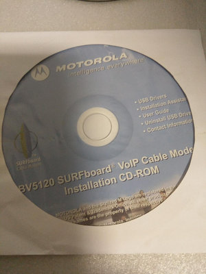 405（光碟）（原廠軟體）（系統工具）Motorola BV5120 SURFboard VoIP Cable Modem Installation CD（1）
