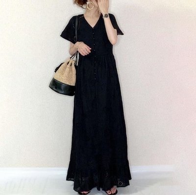 蕾絲短袖洋裝 小禮服色  ❤舒服自在【S3272】 @日系女連身裙
