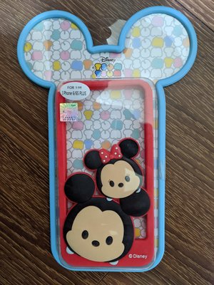 [二手品] Disney TSUM TSUM iPhone 6/6s plus(5.5) 矽膠邊框軟套-米奇米妮