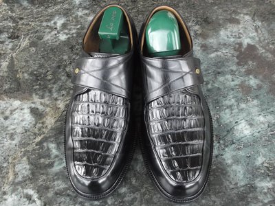 La new鱷魚皮+小牛皮鞋