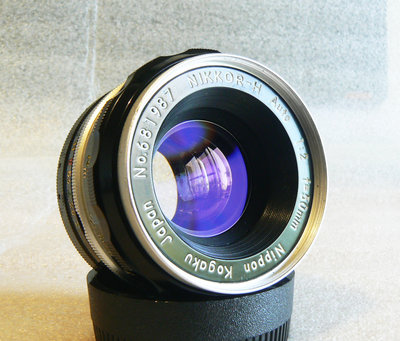 【悠悠山河】收藏級 藍玉 日本光學 Nikon Nippon Kogaku 50mm F2 白嘴金屬鏡 鏡片通透無刮無霉無霧