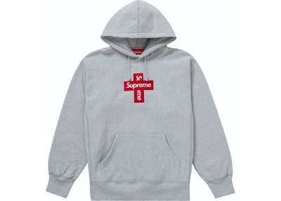 GOSPEL【Supreme Cross Box Logo Hooded 】十字LOGO帽T 灰/黑/紫