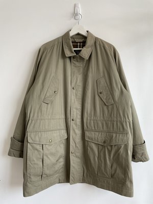 【寶藏屋】 Burberry 大衣 夾克 古著 風衣 外套 經典 格紋 大尺碼 Vintage 低價起標