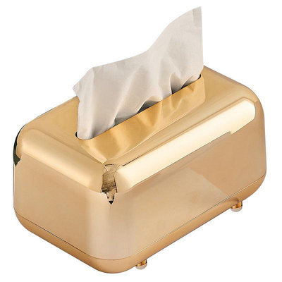 金色 衛生紙盒 紙巾盒 抽紙盒 鍍金有彈簧
