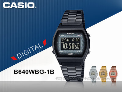 CASIO 卡西歐 手錶專賣店 國隆 B640WBG-1B CASIO 電子錶 不鏽鋼錶帶 50米防水 B640WBG