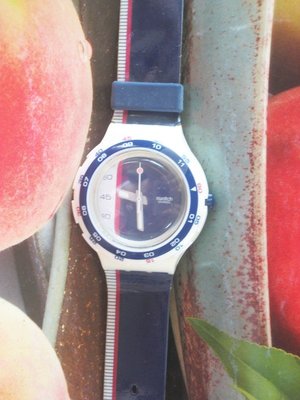 【堆堆樂雜貨店】╭☆七夕錶情意~~Swatch紀念手錶 SCUBA200系列~200防水性 耐衝擊性~特價中