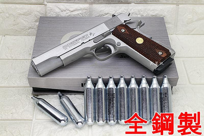 台南 武星級 鋼製 INOKATSU COLT M1911 手槍 CO2槍 銀 實木 優惠組B 井勝 1911 柯特