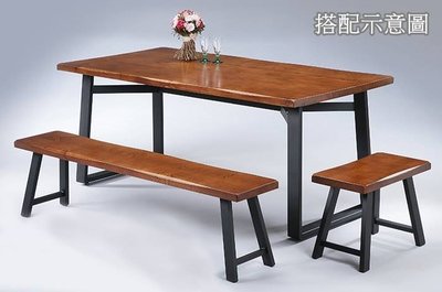 【生活家傢俱】SN-327-(1+3+5)：北歐雲杉5.8尺實木餐桌組【台中家具】餐桌+長凳 會議桌 工業風餐桌 台灣製