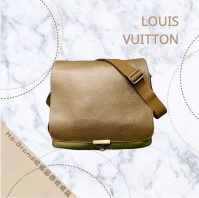 【哈極品】二手品 《 Louis Vuitton LV 咖啡色 TAIGA全皮 王建民掀蓋斜背包/書包/肩背包》