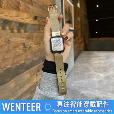 gaming微小配件-Apple Watch 經典扣米蘭不鏽鋼錶帶 iWatch8 S7 6 SE 4/5代蘋果錶帶 高質感錶帶41 45mm-gm