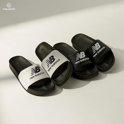 New Balance 黑白 LOGO 防潑水 韓國 休閒 涼拖鞋 SD1101HBB SD1101HWB