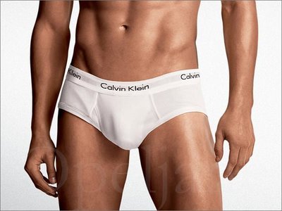 Calvin Klein Brief CK 卡文克萊內著白色彈性薄棉內褲三角褲2件ㄧ組 S M L號 愛Coach包包