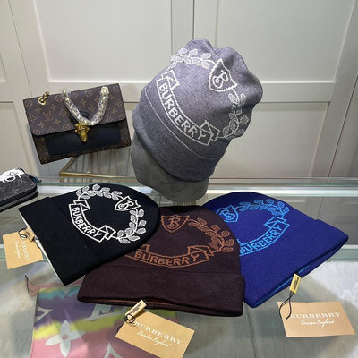 USA美國留學生代購 BURBERRY針織帽子 毛帽 毛綫帽 羊絨材質麻花紋 保暖又時尚 男女同款