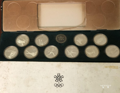 【鑒 寶】（世界各國錢幣） 加拿大1988年20元卡爾加裏冬奧會大型精製紀念銀幣大全套10枚全套 DDS862
