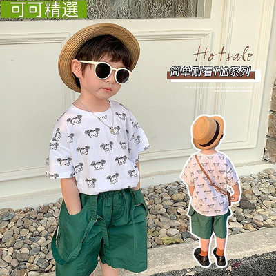【熱賣精選】新款童裝韓國童裝2022夏季新款T恤寶寶洋氣打底衫男童寬鬆上衣兒童短袖女
