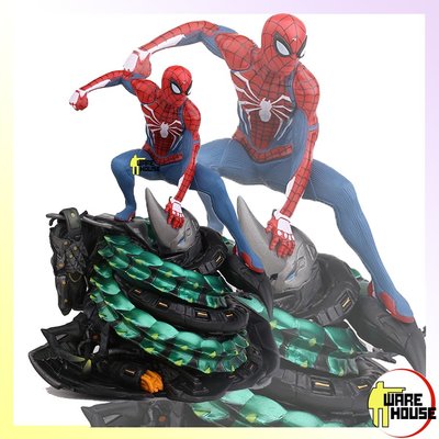 港版 復仇者聯盟 ps4遊戲 蜘蛛人 雕像場景 手辦 PVC 公仔 完成品 模型 擺飾 禮物