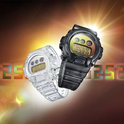CASIO G-SHOCK 25週年25th 手錶紀念錶DW6900SP 1JR 7JR 太陽能透明黑色
