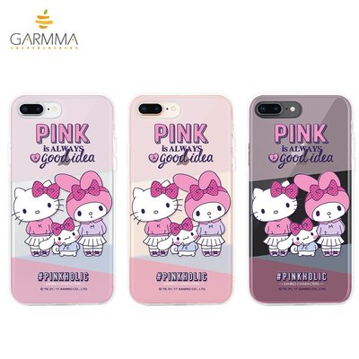 正版 Hello Kitty 空壓氣墊防摔保護軟殼-PINK系列 友情卡片-iPhone 7 Plus / 8 Plus