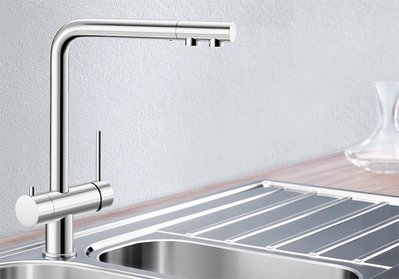 BLANCO FONTAS 三用淨水廚房龍頭，提供多色供選配及到府安裝服務，另有BLANCO廚房水槽供選購。