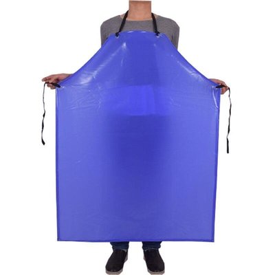 【618~~狂歡節大促銷!!!】藍色PVC防水圍裙食品廠防油加厚加長皮圍裙男工作上班耐酸堿圍裙促銷