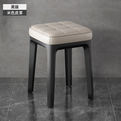 【現貨精選】實木凳子現代家用方凳圓凳客廳輕奢可疊放餐桌椅子簡約木頭小板凳
