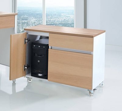 【生活家傢俱】HJS-629-3：系統2.3尺側桌-北美橡木【台中家具】置物櫃 公文櫃 側櫃 列表機桌 低甲醛E1系統板
