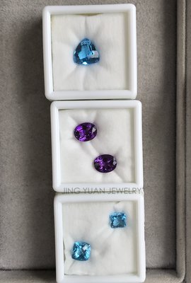 JING YUAN JEWELRY 綜合型拓帕石紫水晶 一共三款三盒 無論大小顆 一盒1550元 出清價喜歡下標勿議