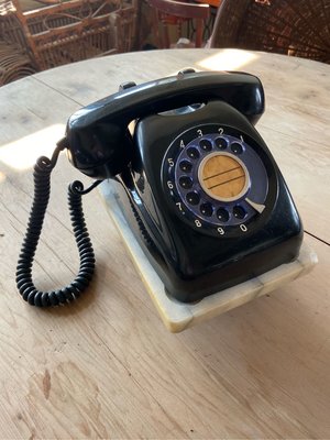 阿公的舊情人 古董 轉盤電話 老電話 黑色