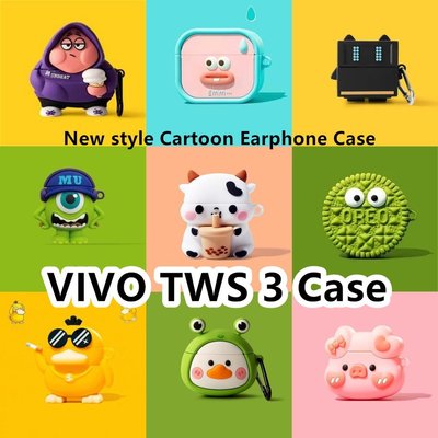 耳機保護套    ! 適用於 VIVO TWS 3 外殼可愛卡通系列適用於 VIVO TWS 3 外殼軟耳機外殼保護套