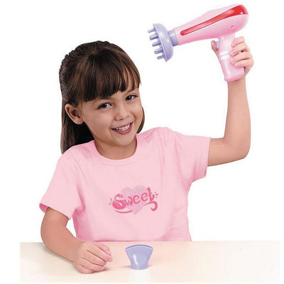 【快速出貨】貝樂高playgo風筒扎辮機兒童過家家女孩玩具裝扮飾品電動吹風機