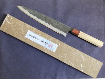 (免運費）現貨『好光』日本的職人（匠）手工刀子『牛刀』白紙２號8寸(24cm)　両刃